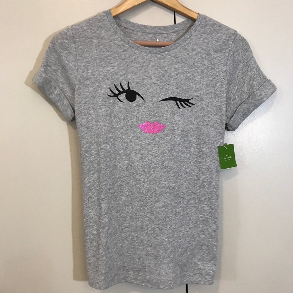 Kate spade ♠️ x-small heather gray t-shirt - Picture 1 of 7